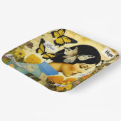 ヴィンテージレディ、蝶、花とインスパイアの ペーパープレート (傾斜あり)