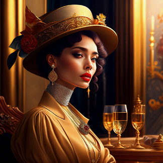 ヴィンテージレディIIIプリント、バリューポスター紙（マット） ポスター