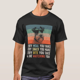 ヴィンテージレトロあなたが作るすべてのスナックおもしろいスAiredale Tシャツ