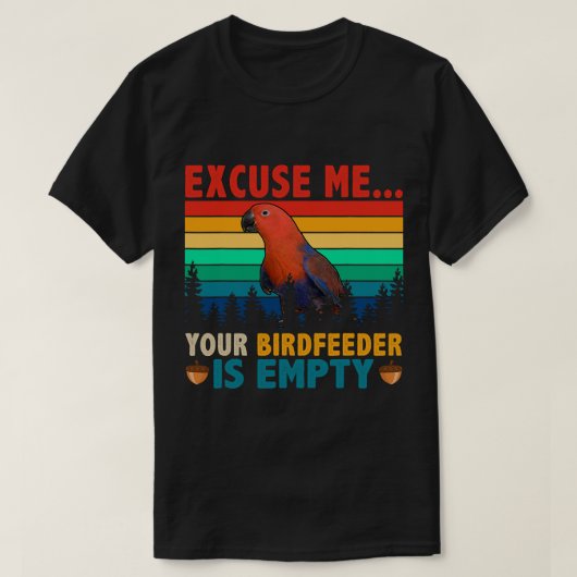ヴィンテージレトロあなたのbirdfeederは空のかわいい選択 tシャツ (デザイン正面)