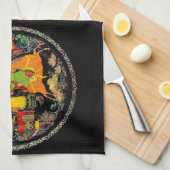 ヴィンテージレトロおとロシアのぎ話ファンタジーカラフル キッチンタオル (四つ折り)