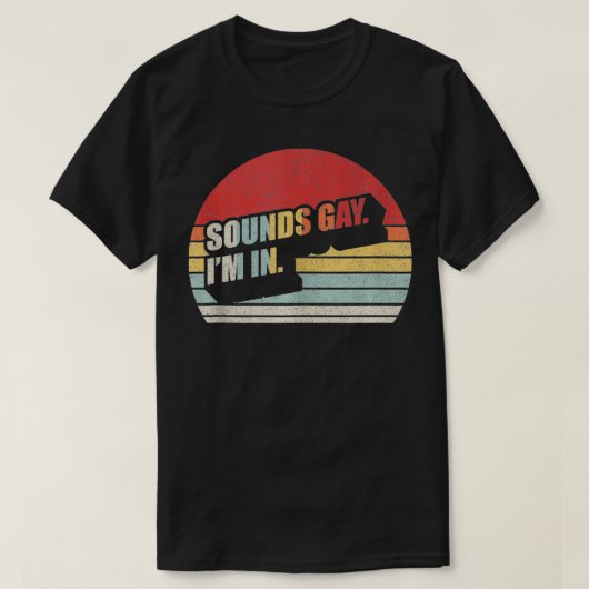 ヴィンテージレトロおもしろいゲイプライドサウンドゲイIm In LGB Tシャツ (デザイン正面)