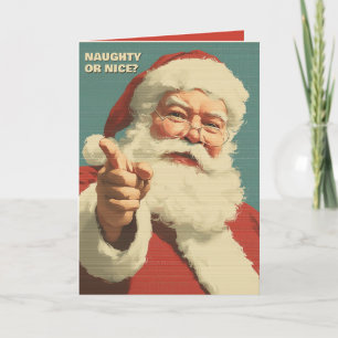 ヴィンテージレトロおもしろいサンタクリスマスカード シーズンカード