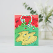 ヴィンテージレトロおもしろいマッドパドルバレンタイン シーズンポストカード (スタンド正面)