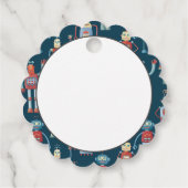 ヴィンテージレトロおもしろいロボットパターン フェイバータグ (裏面)