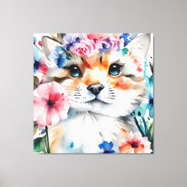 ヴィンテージレトロかわいいデザイン 子供へ キャンバスプリント