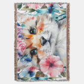 ヴィンテージレトロかわいいデザイン 子供へ スローブランケット (正面縦)