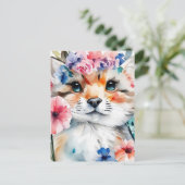 ヴィンテージレトロかわいいデザイン 子供へ ポストカード (スタンド正面)