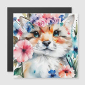 ヴィンテージレトロかわいいデザイン 子供へ マグネット招待状 (正面/裏面)