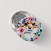 ヴィンテージレトロかわいいデザイン 子供へ 缶バッジ (正面&裏面)