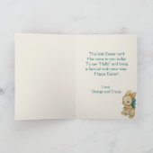 ヴィンテージレトロかわいいバンニと卵カスタムのイースター シーズンカード (内部)