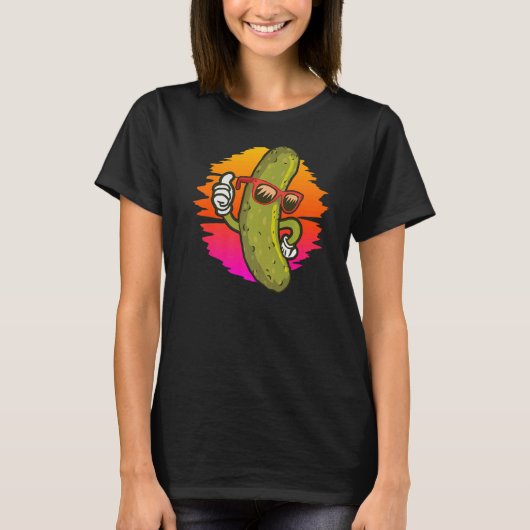 ヴィンテージレトロかわいいピクルス Tシャツ (正面)