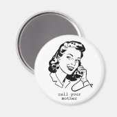 ヴィンテージレトロが母磁石を呼おもしろいぶ マグネット (正面/裏面)