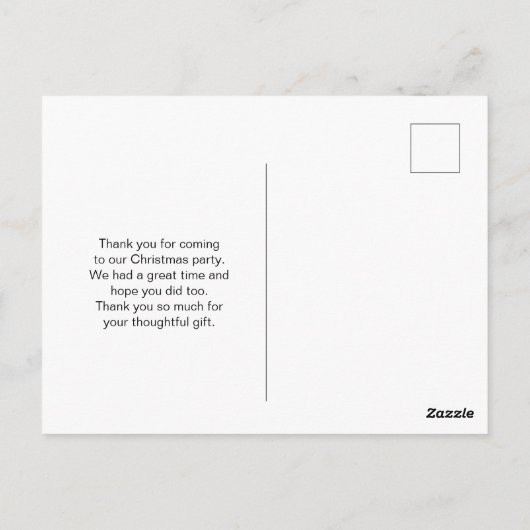 ヴィンテージレトロすてきオールドサンタクロースありがとう ポストカード (裏面)