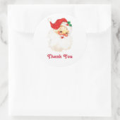 ヴィンテージレトロすてきオールドサンタクロースありがとう ラウンドシール (バッグ)