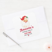 ヴィンテージレトロすてきオールドサンタクロースろうそく又は石鹸 スクエアシール (封筒)