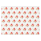 ヴィンテージレトロすてきオールドサンタクロースクリスマスパターン テーブルクロス (正面(横))