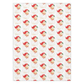 ヴィンテージレトロすてきオールドサンタクロースクリスマスパターン テーブルクロス (正面)