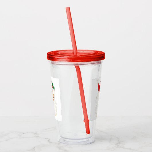 ヴィンテージレトロすてきオールドサンタクロース アクリルタンブラー (左)