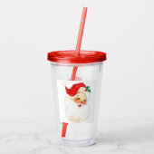 ヴィンテージレトロすてきオールドサンタクロース アクリルタンブラー (裏面)