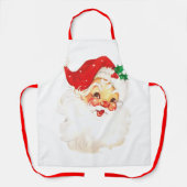 ヴィンテージレトロすてきオールドサンタクロース エプロン (正面)