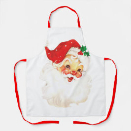 ヴィンテージレトロすてきオールドサンタクロース エプロン