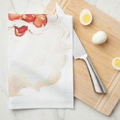 ヴィンテージレトロすてきオールドサンタクロース キッチンタオル (四つ折り)