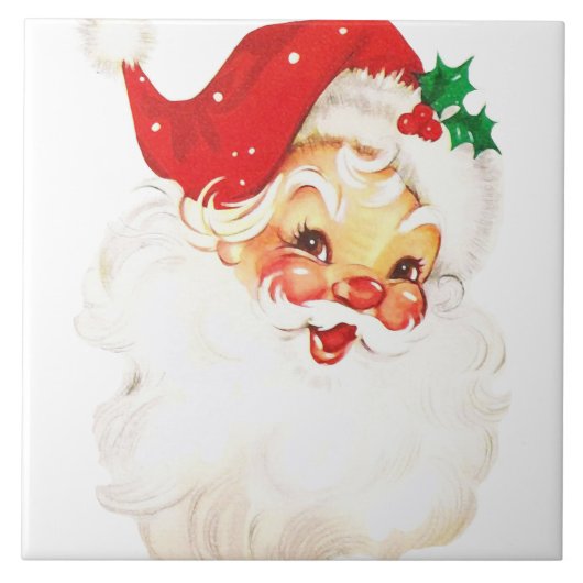 ヴィンテージレトロすてきオールドサンタクロース タイル (正面)