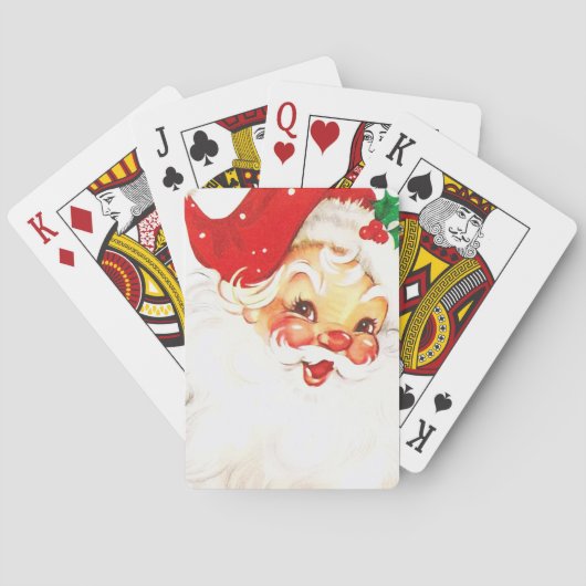 ヴィンテージレトロすてきオールドサンタクロース トランプ (裏面)