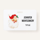 ヴィンテージレトロすてきオールドサンタクロース バッジ (正面)