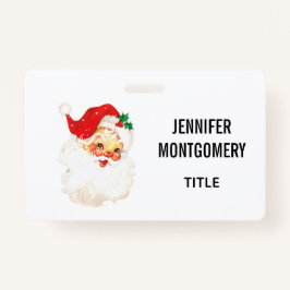 ヴィンテージレトロすてきオールドサンタクロース バッジ