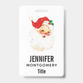 ヴィンテージレトロすてきオールドサンタクロース バッジ (裏面)