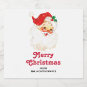 ヴィンテージレトロすてきオールドサンタクロース ビールラベル (シングルラベル)