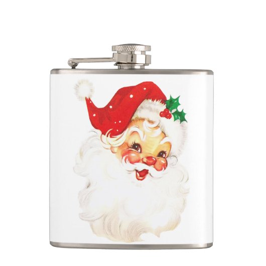 ヴィンテージレトロすてきオールドサンタクロース フラスク (正面)