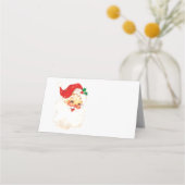 ヴィンテージレトロすてきオールドサンタクロース プレイスカード (正面)