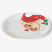ヴィンテージレトロすてきオールドサンタクロース ペーパープレート (アングル)