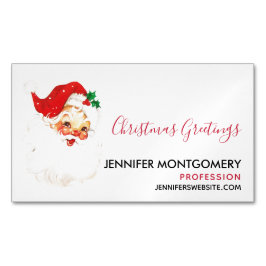 ヴィンテージレトロすてきオールドサンタクロース マグネット名刺