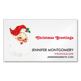 ヴィンテージレトロすてきオールドサンタクロース マグネット名刺