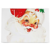 ヴィンテージレトロすてきオールドサンタクロース ラージペーパーバッグ (正面)