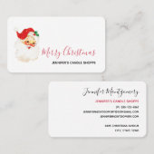 ヴィンテージレトロすてきオールドサンタクロース 名刺 (正面/裏面)