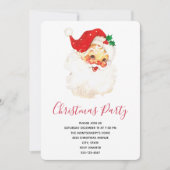 ヴィンテージレトロすてきオールドサンタクロース 招待状 (正面)