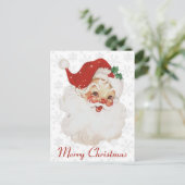 ヴィンテージレトロすてきサンタクカスタムリスマス シーズンポストカード (スタンド正面)