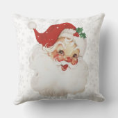 ヴィンテージレトロすてきサンタクロースクリスマスホリデー クッション (裏面)