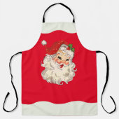 ヴィンテージレトロすてきサンタクロース エプロン (正面)