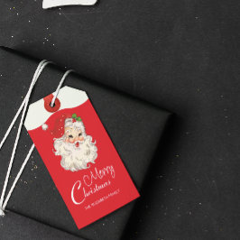 ヴィンテージレトロすてきサンタクロース ギフトタグ