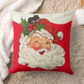 ヴィンテージレトロすてきサンタクロース クッション (ブランケット)