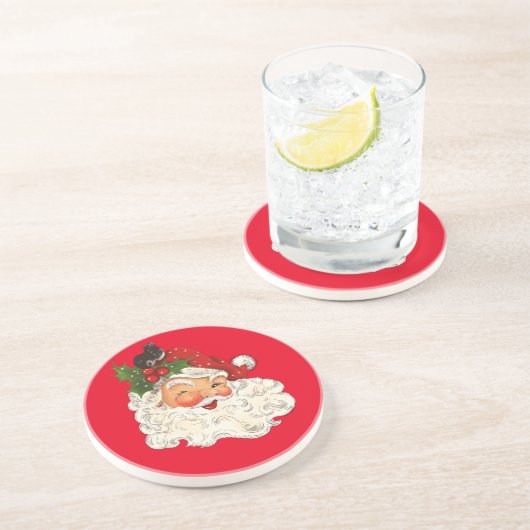 ヴィンテージレトロすてきサンタクロース コースター (側面)