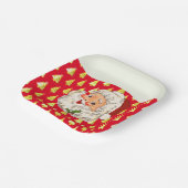 ヴィンテージレトロすてきサンタクロース ペーパープレート (傾斜あり)