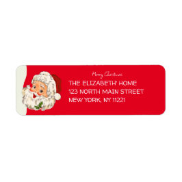 ヴィンテージレトロすてきサンタクロース ラベル