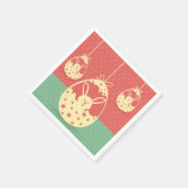 ヴィンテージレトロなイースターバニーと卵 スタンダードカクテルナプキン (角)